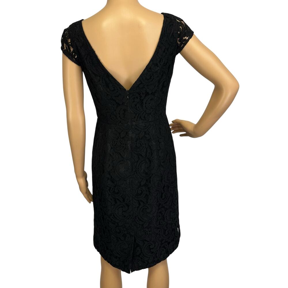 J. Crew Elsa Dress in Leavers Lace Black A6005 Size 4 - Picture 5 of 12